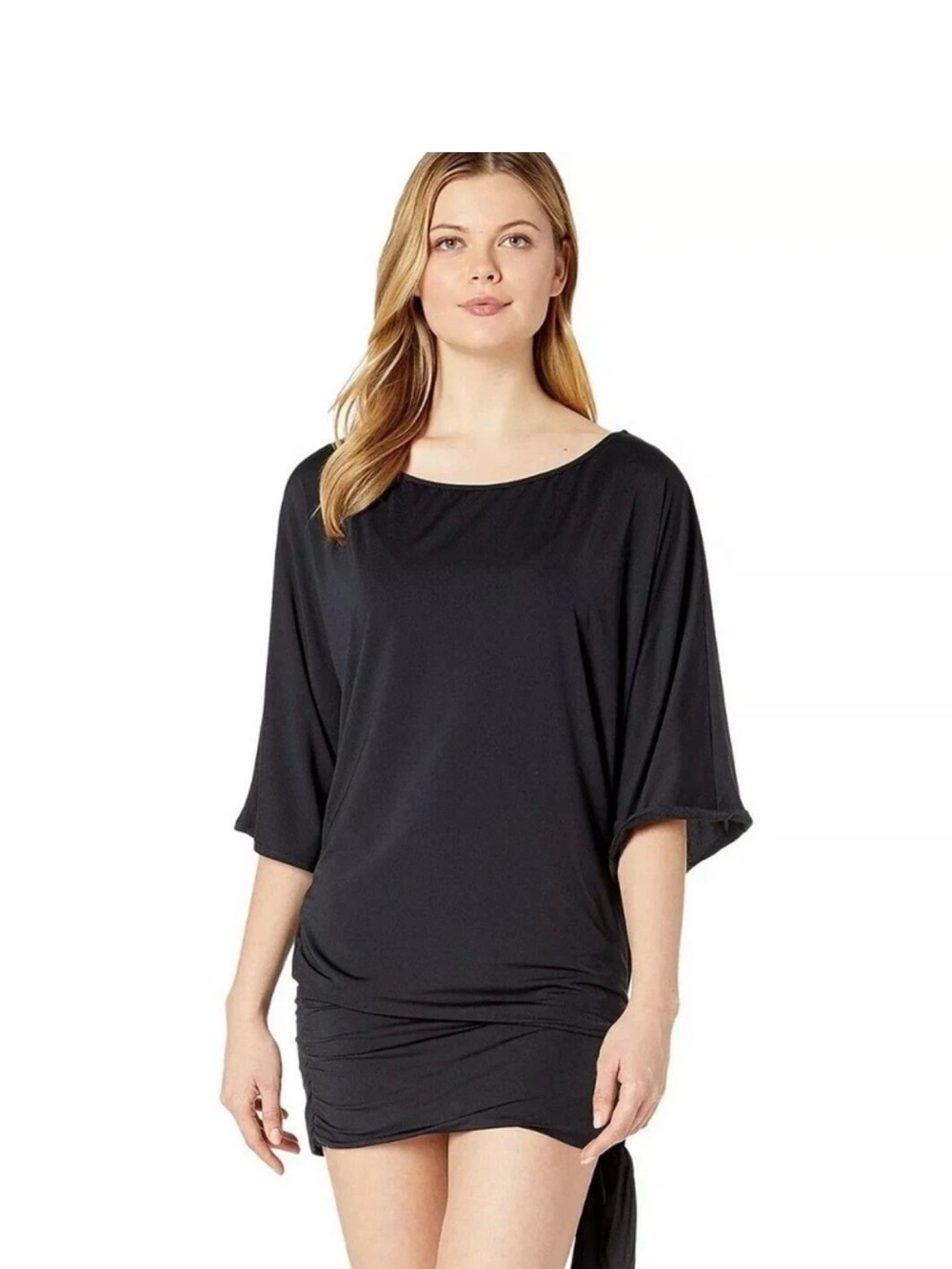 Michael Kors Womens Classic Side Tie Cover-Up Navy Blue Size Medium